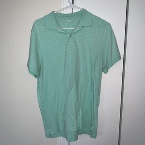 J. Crew slub polo shirt - medium - aqua